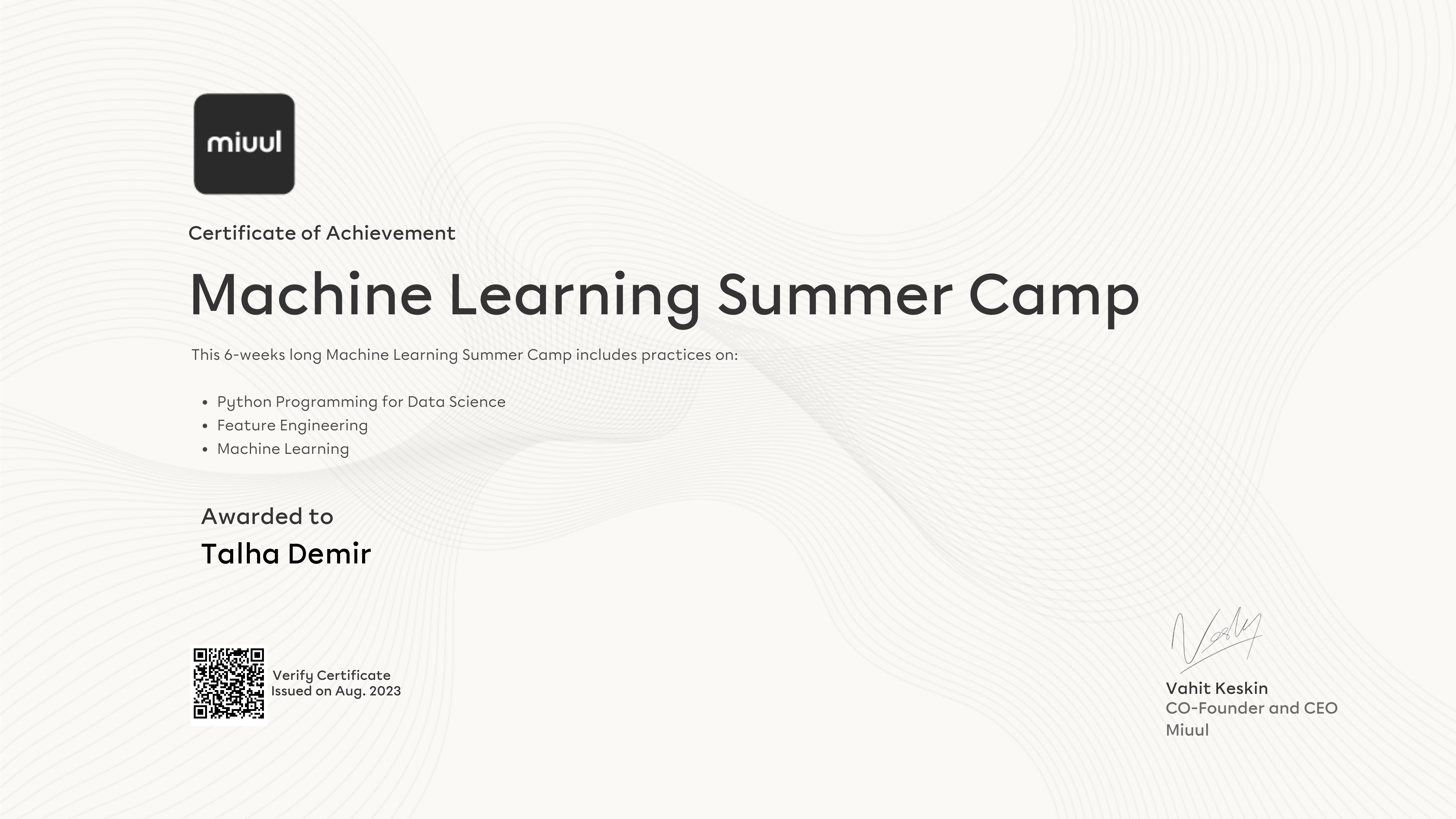 ML Summer Camp